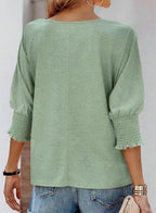 Women's Round Neck 3/4 Sleeve Basic T-Shirts